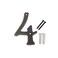 QCAA Traditional Heavy Solid Brass House Number 4 6 Venetian Bronze 1 Pack Made in Taiwan