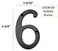 QCAA Traditional Heavy Solid Brass House Number 6 4 Venetian Bronze 1 Pack Made in Taiwan