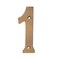 SKANDH Skandh Solid Brass 4 inch Yellow House Address Numbers 1 Polished Brass Lacquered
