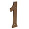SKANDH Skandh Solid Brass 4 inch Yellow House Address Numbers 1 Polished Brass Lacquered