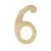 SKANDH Skandh Solid Brass 4 inch Yellow House Address Numbers 69 Polished Brass Lacquered