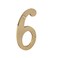 SKANDH Skandh Solid Brass 4 inch Yellow House Address Numbers 69 Polished Brass Lacquered