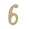 SKANDH Skandh Solid Brass 4 inch Yellow House Address Numbers 69 Polished Brass Lacquered