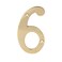 SKANDH Skandh Solid Brass 4 inch Yellow House Address Numbers 69 Polished Brass Lacquered