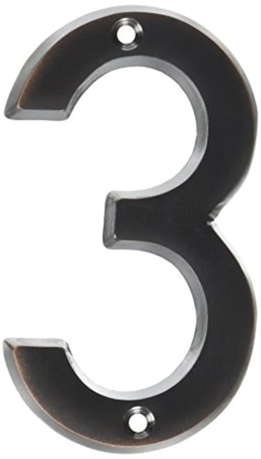 Hy-Ko HyKo 4 High Premium Metal House Number Modern Raised Numbers for Exterior House Durable Convenient Marking for Home Address with Included Mounting Hardware for Simple Installation