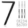 OLADOT 5 Stainless Steel Floating House Number Metal Modern House Numbers Mailbox Decor Number with Nail Kit Coated Black 911 Visibility Signage 7