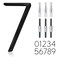 OLADOT 5 Stainless Steel Floating House Number Metal Modern House Numbers Mailbox Decor Number with Nail Kit Coated Black 911 Visibility Signage 7