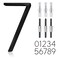OLADOT 5 Stainless Steel Floating House Number Metal Modern House Numbers Mailbox Decor Number with Nail Kit Coated Black 911 Visibility Signage 7