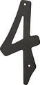 Hillman HIllman 841624 4Inch NailOn Black Die Cast Aluminum House Number 4