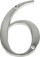Hillman Distinctions by 843326 4Inch Brushed Nickel FlushMount House Number 6
