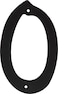Hillman HIllman 841616 4Inch NailOn Black Die Cast Aluminum House Number 0