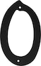 Hillman HIllman 841616 4Inch NailOn Black Die Cast Aluminum House Number 0