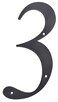 Hillman 847377 Black House Number 3 6Inch Nail Plastic