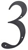 Hillman 847377 Black House Number 3 6Inch Nail Plastic