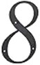Hillman 847382 Black House Number 8 6Inch Nail Plastic