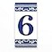 Kantu 2113017 Castilla Ceramic Tile Address Number 6 2 in x 4 in Blue Each