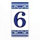 Kantu 2113017 Castilla Ceramic Tile Address Number 6 2 in x 4 in Blue Each