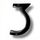 NACH Floating House Numbers 4 inch Aluminum Black House Numbers for Outside Number 3 Door Numbers with Mounting Hardware