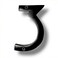 NACH Floating House Numbers 4 inch Aluminum Black House Numbers for Outside Number 3 Door Numbers with Mounting Hardware