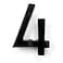 NACH Floating House Numbers 4 inch Aluminum Black House Numbers for Outside Number 4 Door Numbers with Mounting Hardware