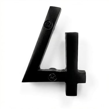 NACH Floating House Numbers 4 inch Aluminum Black House Numbers for Outside Number 4 Door Numbers with Mounting Hardware