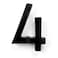 NACH Floating House Numbers 4 inch Aluminum Black House Numbers for Outside Number 4 Door Numbers with Mounting Hardware
