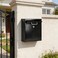KYODOLED Steel Key Lock Mail Boxes for Outside Locking Wall Mount Mailbox Security Key Drop Box for Home Office or Commercial 12H x 105L x 46W Inches Black Large