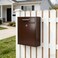 KYODOLED Steel Key Lock Mail Boxes Outdoor Locking Wall Mount Mailbox Security Lock Drop Box Collection Boxes for Home Office or School162H x 112L x 46W Inches Bronze X Large