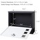 Jssmst Locking Mailbox Wall Mounted Vertical mailboxes with Key Lock and Newspaper Compartment Key Lock Drop Box Large Capacity 143 x 38 x 118 Inch WhiteSMHPB911WN