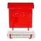 NACH Mailboxes for Outside Wall Mount 12 x 112 x 45 inch Red Wall Mounted Mailbox Waterproof Mailbox with Outdoor Newspaper Holder The Euro Mailbox