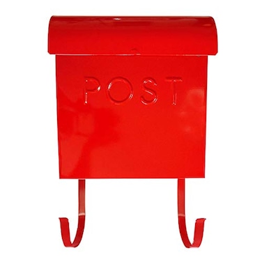 NACH Mailboxes for Outside Wall Mount 12 x 112 x 45 inch Red Wall Mounted Mailbox Waterproof Mailbox with Outdoor Newspaper Holder The Euro Mailbox