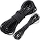 WILLBOND 18 Inch x 25 Feet and 14 Inch x 25 Feet Bungee Shock Cord Elastic Nylon Cords Marine Kayak Heavy Stretch String Rope and Tie Down Trailer Strap Black