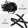WILLBOND 18 Inch x 25 Feet and 14 Inch x 25 Feet Bungee Shock Cord Elastic Nylon Cords Marine Kayak Heavy Stretch String Rope and Tie Down Trailer Strap Black