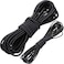 WILLBOND 18 Inch x 25 Feet and 14 Inch x 25 Feet Bungee Shock Cord Elastic Nylon Cords Marine Kayak Heavy Stretch String Rope and Tie Down Trailer Strap Black