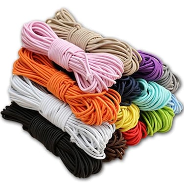 PH PERKHOMY PerkHomy 14 x 25 Bungee Shock Cord Rope Marine Grade Heavy Duty Polyester Bungie Elastic Stretch String for Kayak Strap Tarp Tie Down Canopy Boating Camping Tent Crafting Patio Black