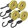 CARTMAN Ultra 48 BlackYellow Flat Bungee Cord 4pk x 48