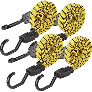 CARTMAN Ultra 48 BlackYellow Flat Bungee Cord 4pk x 48