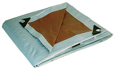Dry Top 10x12 MultiPurpose SilverBrown Heavy Duty DRY TOP Poly Tarp 10x12