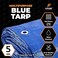 Xpose Safety Better Blue Poly Tarp 12 x 18 Multipurpose Protective Cover Lightweight Durable Waterproof Weather Proof 5 Mil Thick Polyethylene by