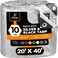 Xpose Safety Heavy Duty Poly Tarp 20 x 40 10 Mil Thick Waterproof UV Blocking Protective Cover Reversible Silver and Black Laminated Coating Grommets by