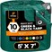 Xpose Safety Heavy Duty Poly Tarp 5 X 7 10 Mil Thick Waterproof UV Blocking Protective Cover Reversible Green and Black Laminated Coating Grommets by