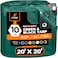 Xpose Safety Heavy Duty Poly Tarp 20 Feet x 20 Feet 10 Mil Thick Waterproof UV Blocking Protective Cover Reversible Green and Black Laminated Coating Grommets by