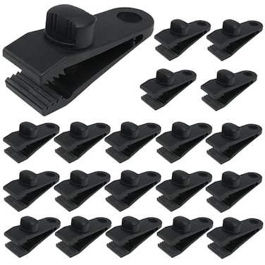 Hitefu 24 Pcs Heavy Duty Tarp Clips Reusable Lock Grip Clamps Strong Wind 60mph Durable Clamps for Outdoor Camping Awnings Car Covers Swimming Pool Covers