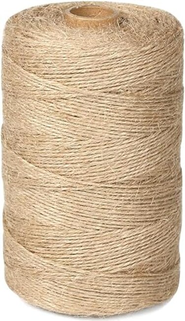 PH PERKHOMY PerkHomy 1100FT Jute Twine String 2mm 3ply Natural Thin Twine for Craft Gardening Gift Wrapping Packing Material Wedding Christmas Decoration Bulk