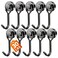 FINDMAG Magnetic Hooks 30lbs Strong Magnetic Hooks Heavy Duty 2026 Criuse Ship Essentials Black Refrigerator Magnet Hooks for Hanging Office Grill Kitchen Beach Vacation 10 Pack
