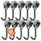 FINDMAG Magnetic Hooks 30lbs Strong Magnetic Hooks Heavy Duty 2026 Criuse Ship Essentials Black Refrigerator Magnet Hooks for Hanging Office Grill Kitchen Beach Vacation 10 Pack