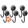 FINDMAG Magnetic Hooks 40Lbs Strong Magnet Hooks for Cruise Cabins Powerful Neodymium Magnets with Hooks for Hanging Black Magnetic Hooks for Fridge Whiteboard Kitchen Toolbox