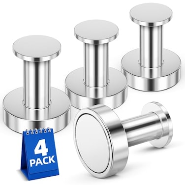 FINDMAG Magnetic Hooks for Cruise Cabins 150lb Extra Strong Heavy Duty Magnets Cruise Magnets Magnet Hooks Heavy Duty for Hanging Locker Wreath Classroom Coat Camping Silver Pack of 4