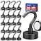 Junarter 20 Pack Magnetic Hooks 30lbs Magnet Hooks for Cruise Cabins Black Strong Magnetic Hooks Heavy Duty Magnets with Hooks Metal Magnetic Hook for Hanging Hook Magnets for Home Decor