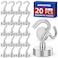 Junarter 20 Pack Magnetic Hooks 30lbs Magnet Hooks for Cruise Cabins Strong Magnetic Hooks Heavy Duty Magnets with Hooks Metal Magnetic Hook for Hanging Hook Magnets for Classroom Decor Grill